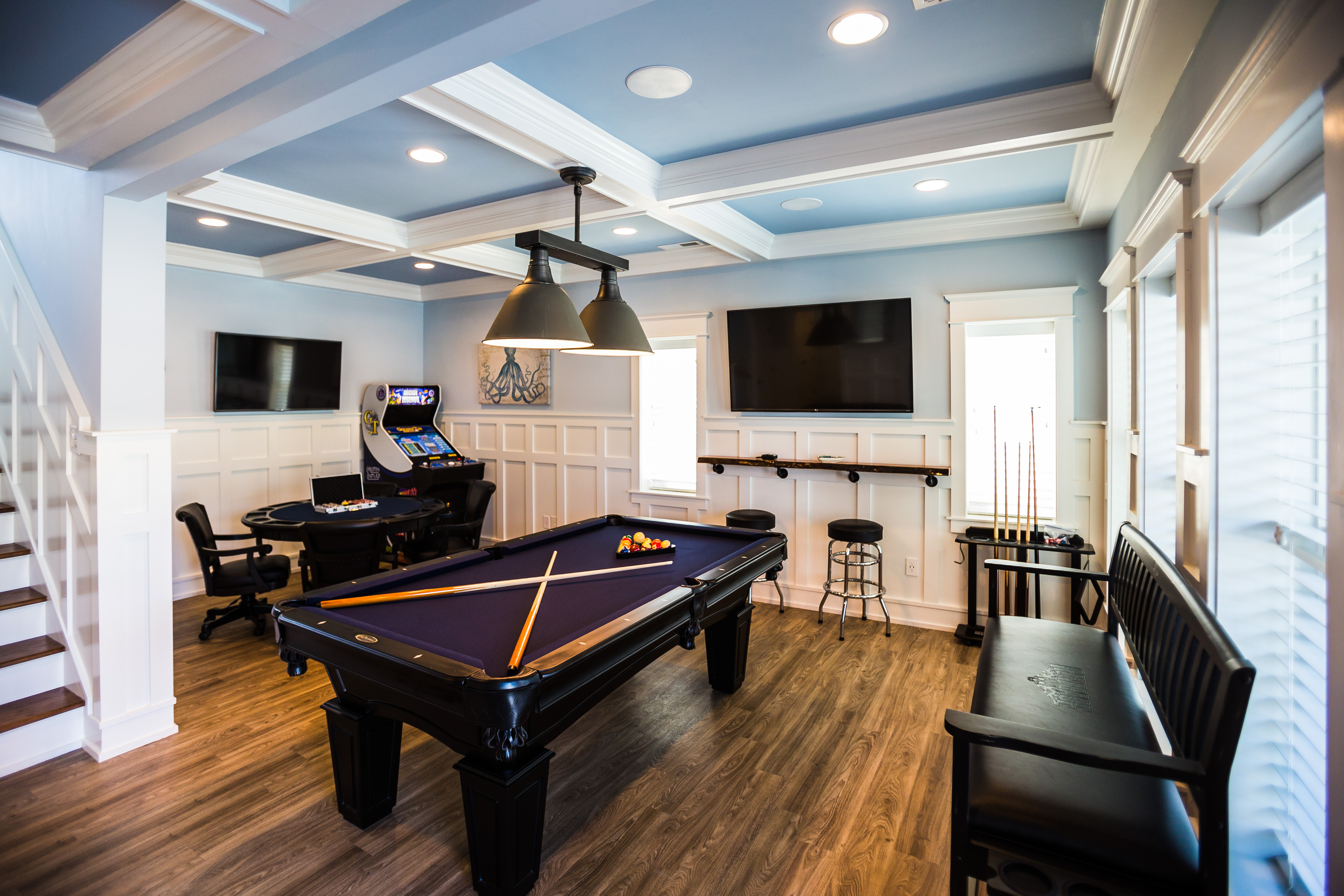 A beautiful games room by Dream Builders Construction and Development