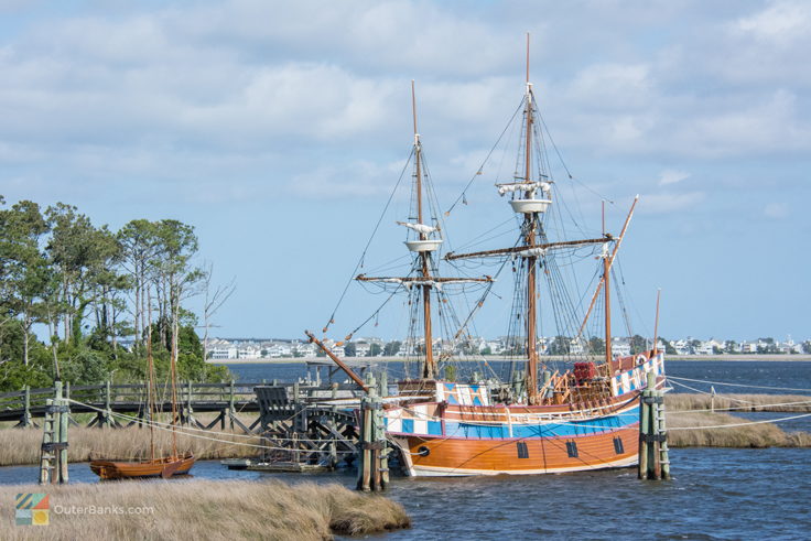 Elizabeth-II is moored at Roanoke Island Festival Park