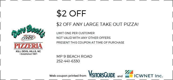 Discount coupons outer banks
