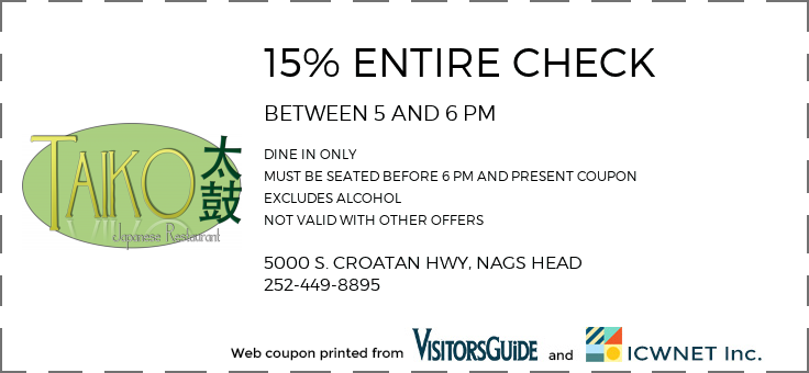 Discount coupons outer banks