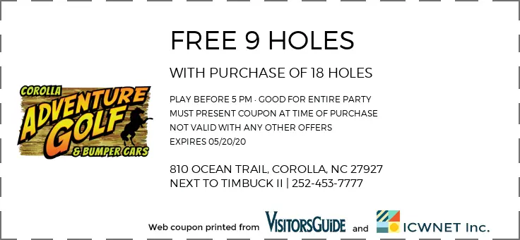 Discount coupons outer banks