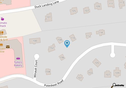 K9036 Do Duck Inn 4 Bedroom House at Poteskeet in Duck map location