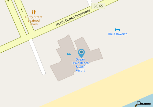 Ocean Drive Beach and Golf Resort map location