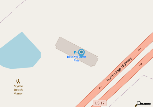 Best Western Plus Myrtle Beach map location