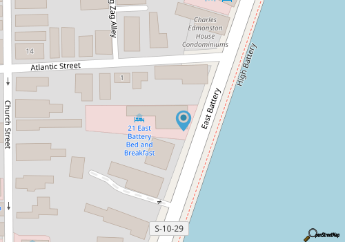 21 East Battery Bed & Breakfast map location