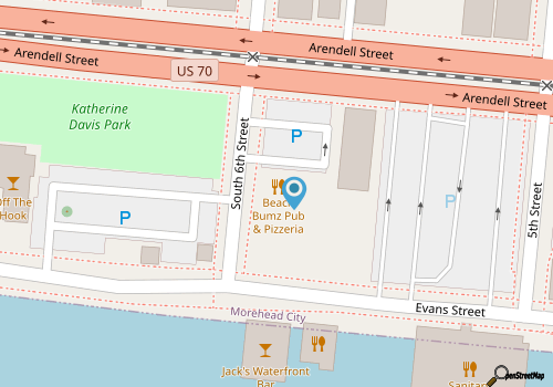 Beach Bumz Pub & Pizzeria map location