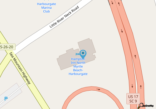 Hampton Inn North Myrtle Beach - Harbourgate map location