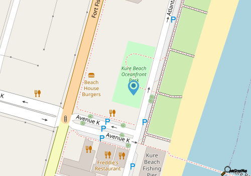Kure Beach Ocean Front Park & Pavilion map location