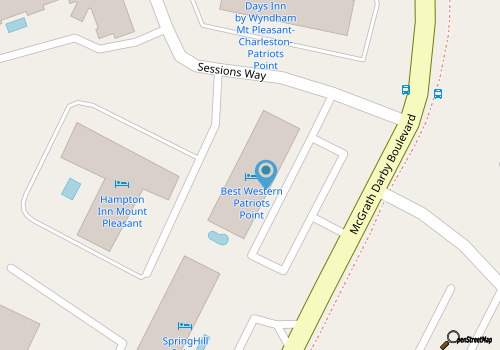 Best Western Patriots Point map location
