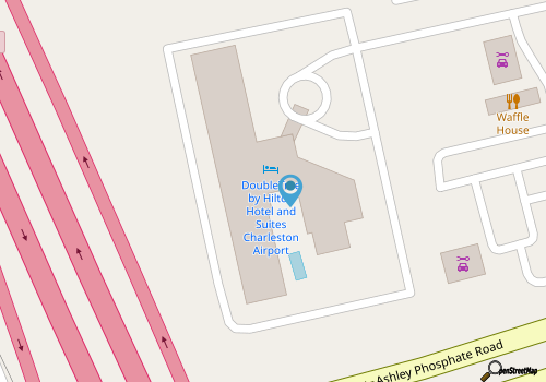 DoubleTree Hotel & Suites Charleston Airport map location