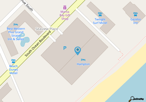 Hampton Inn & Suites Myrtle Beach map location