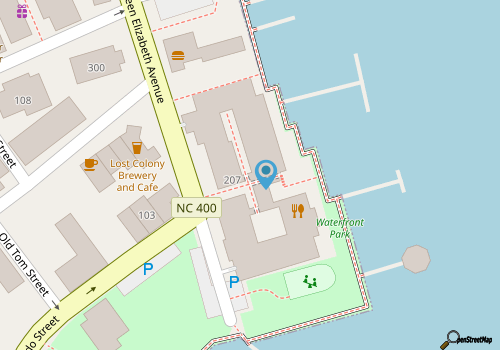 Roanoke island market map location