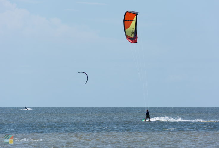 Kiteboarders at Canadian Hole