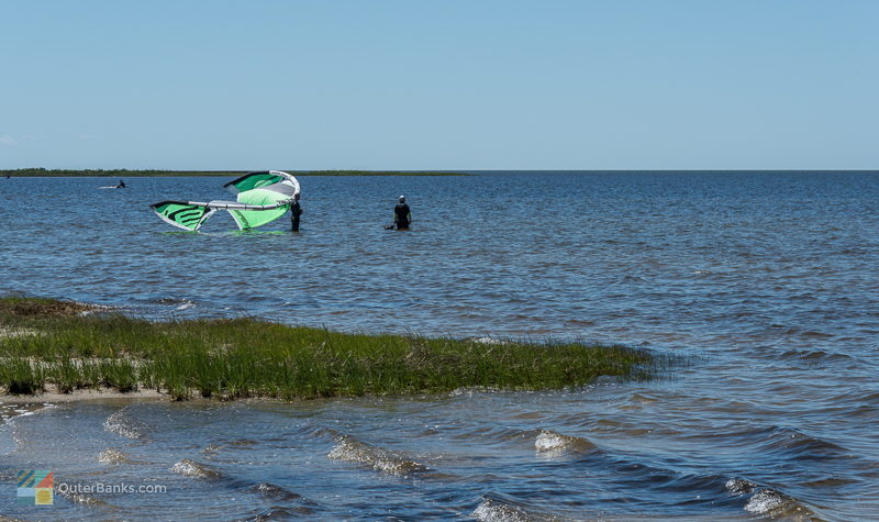 Kiteboarding on Pamlico Sound