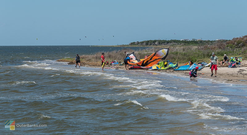 Kiteboarding on Pamlico Sound