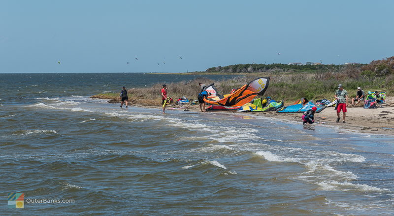 Kiteboarding on Pamlico Sound