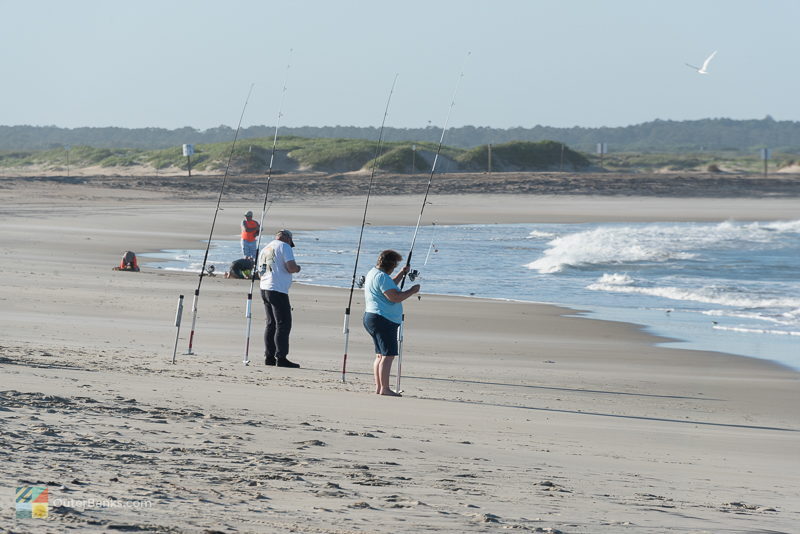 Surf fishing at Cape Point