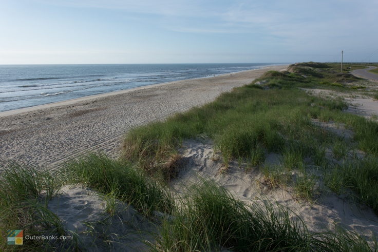 The beach from Pea Island Wildlife Refuge