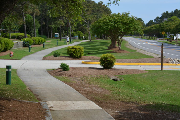 Bike path next to NC-12 in Corolla