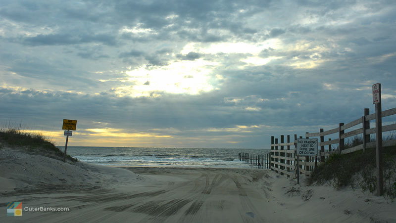 4x4 Beach access at the North end of NC 12 in Corolla NC