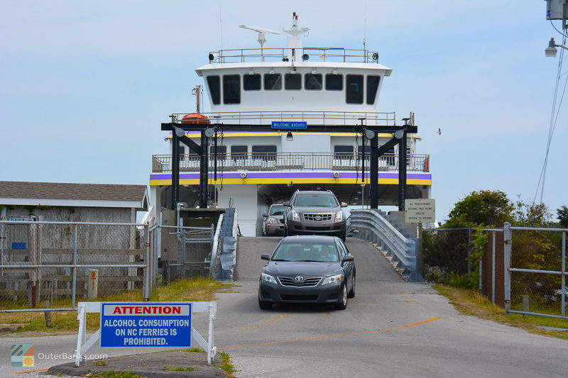 Unloading a ferry