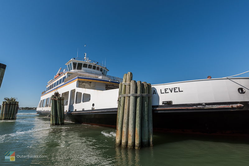 The ferry at Ocracoke Inlet