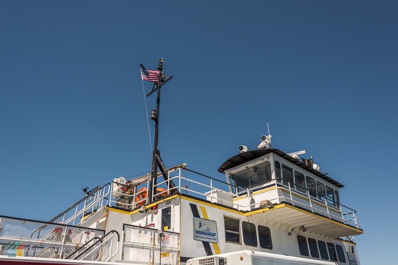 An NCDOT ferry with the Outer Banks Ferry System