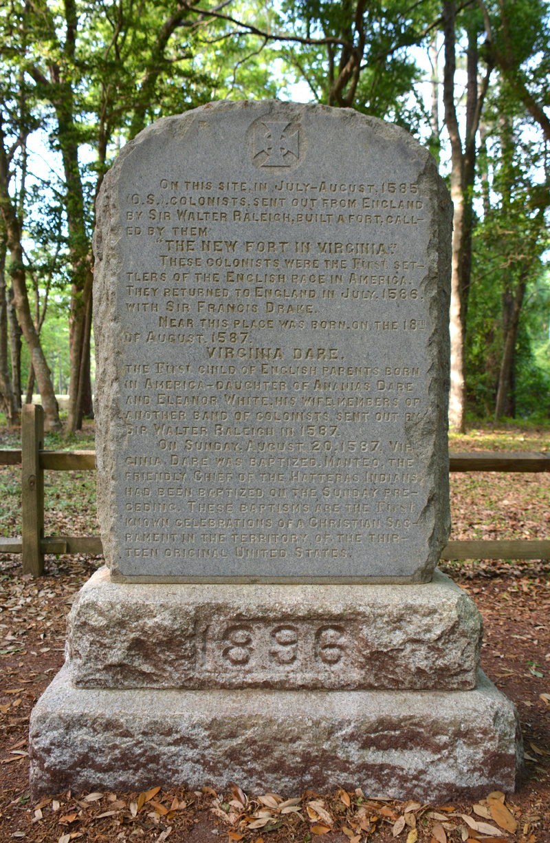 Fort Raleigh National Historic Site marker