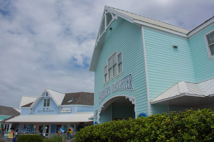 The highly-visible Hatteras Landing next to the ferry terminal