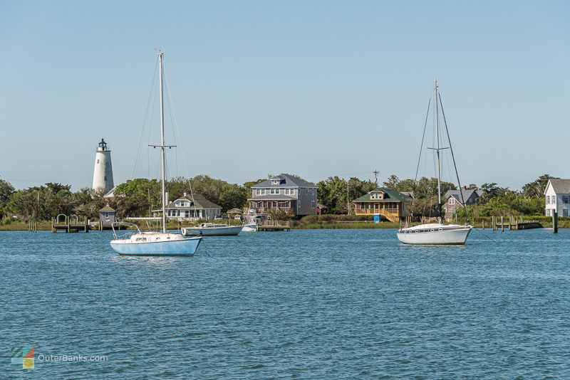 Sailboats and the lighthouse - Ocracoke Island