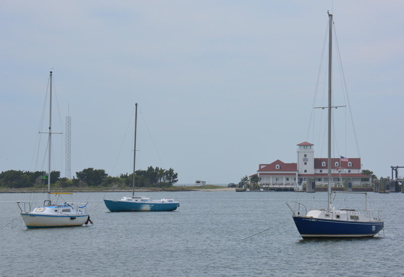 Sailboats in Ocracoke Harbor