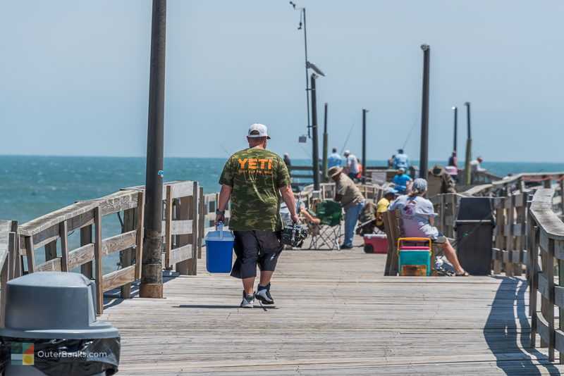 Pier fishing on the Outer Banks