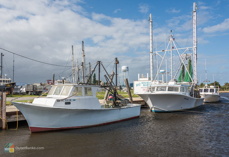 Wanchese, NC - boats docked