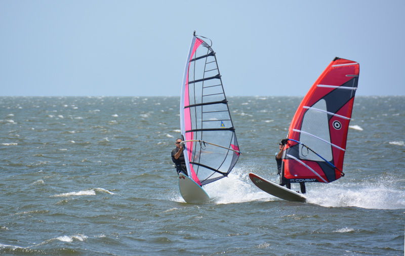 Windsurfers in Pamlico Sound