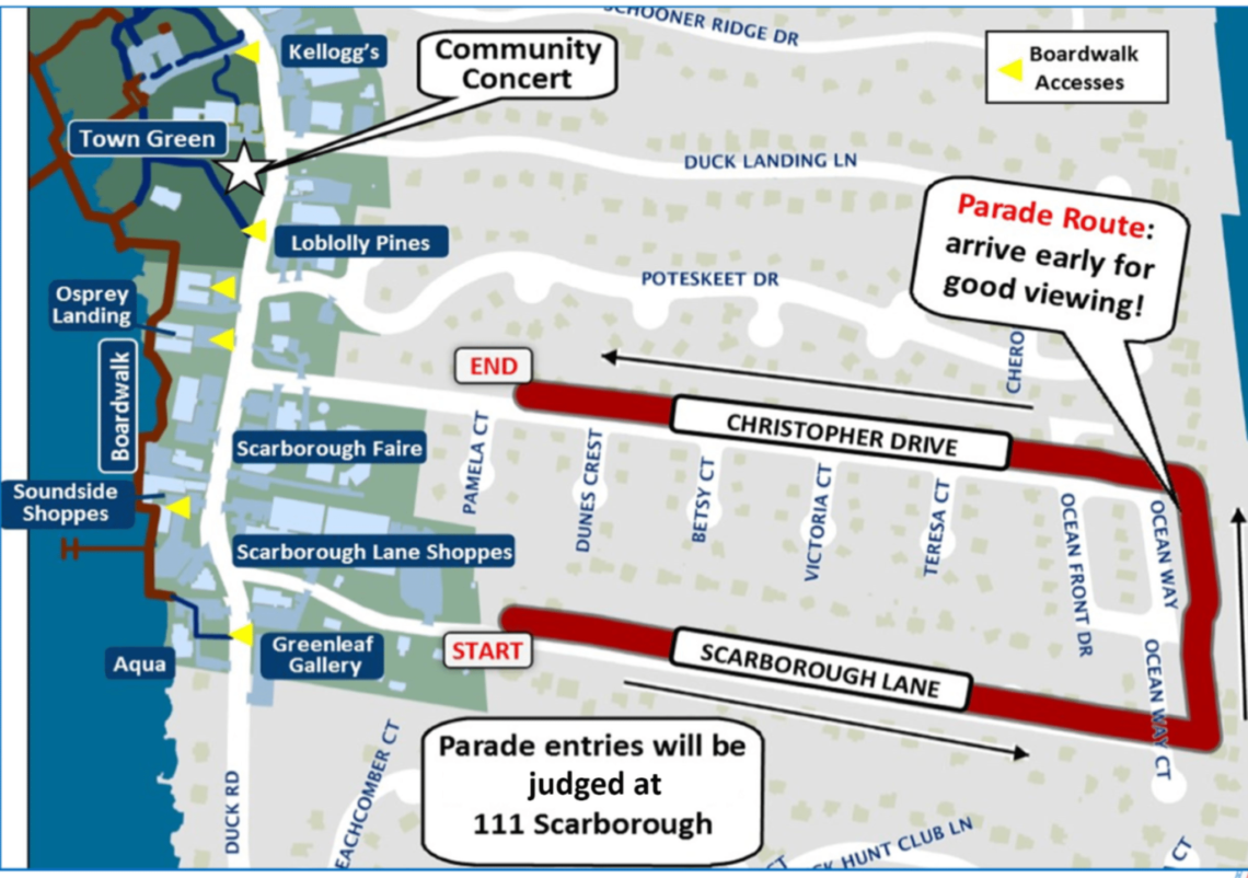 Duck 4th of July 2019 Route Map