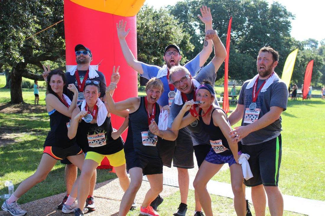 2021 Lighthouse 5K Series by OBX Running Company - happy finishers posing