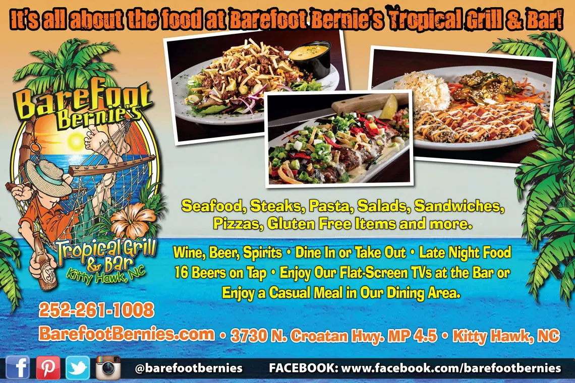 Top Outer Banks Restaurants For 2018 Outerbanks Barefoot Bernie S Tropical Grill Bar