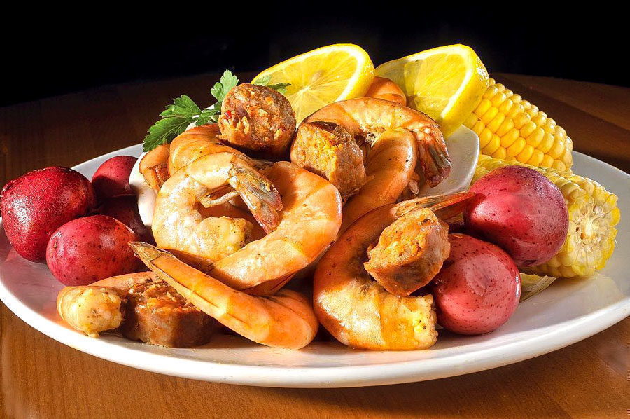 The Dunes Restaurant shrimp and potatoes