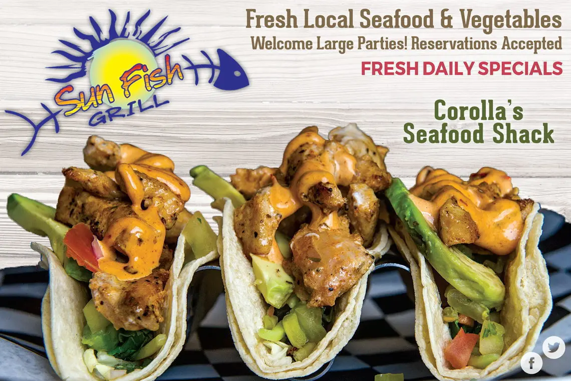 Top Outer Banks Corolla Seafood For 2018 Outerbanks Sun Fish Grill