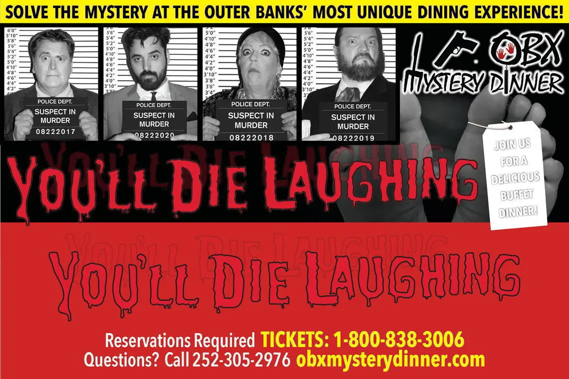 $4 OFF PER PERSON BUFFET DINNER & INTERACTIVE COMEDY MURDER 