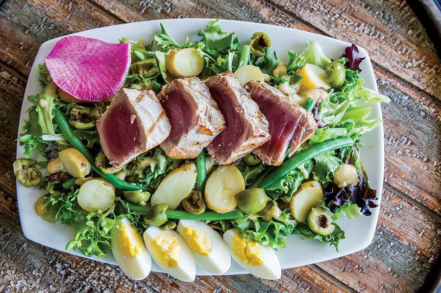 The Village Table & Tavern seared tuna salad