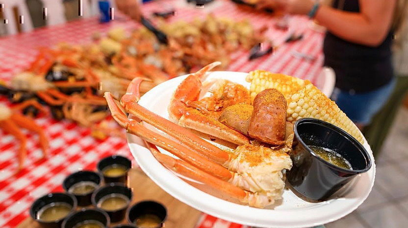 Outer Banks Boil Company crab legs dinner