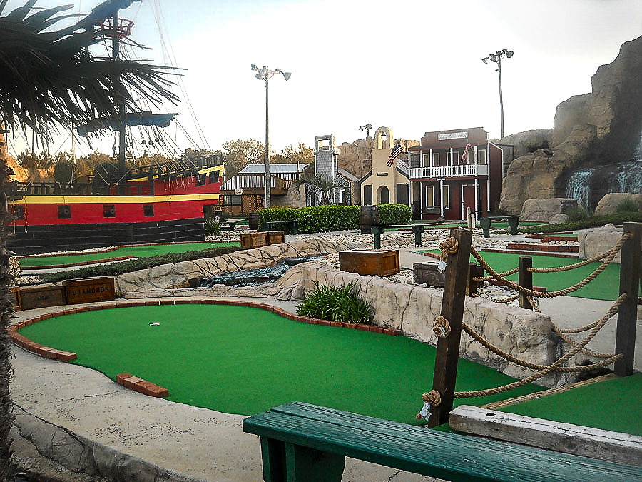 The mini golf course at Lost Treasure Golf