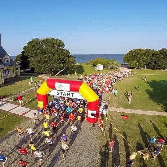 The start line next to Whalehead in Corolla - OBX Running Company