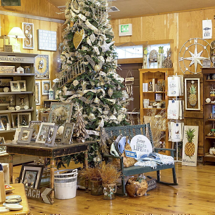 Tree display at The Christmas Shop