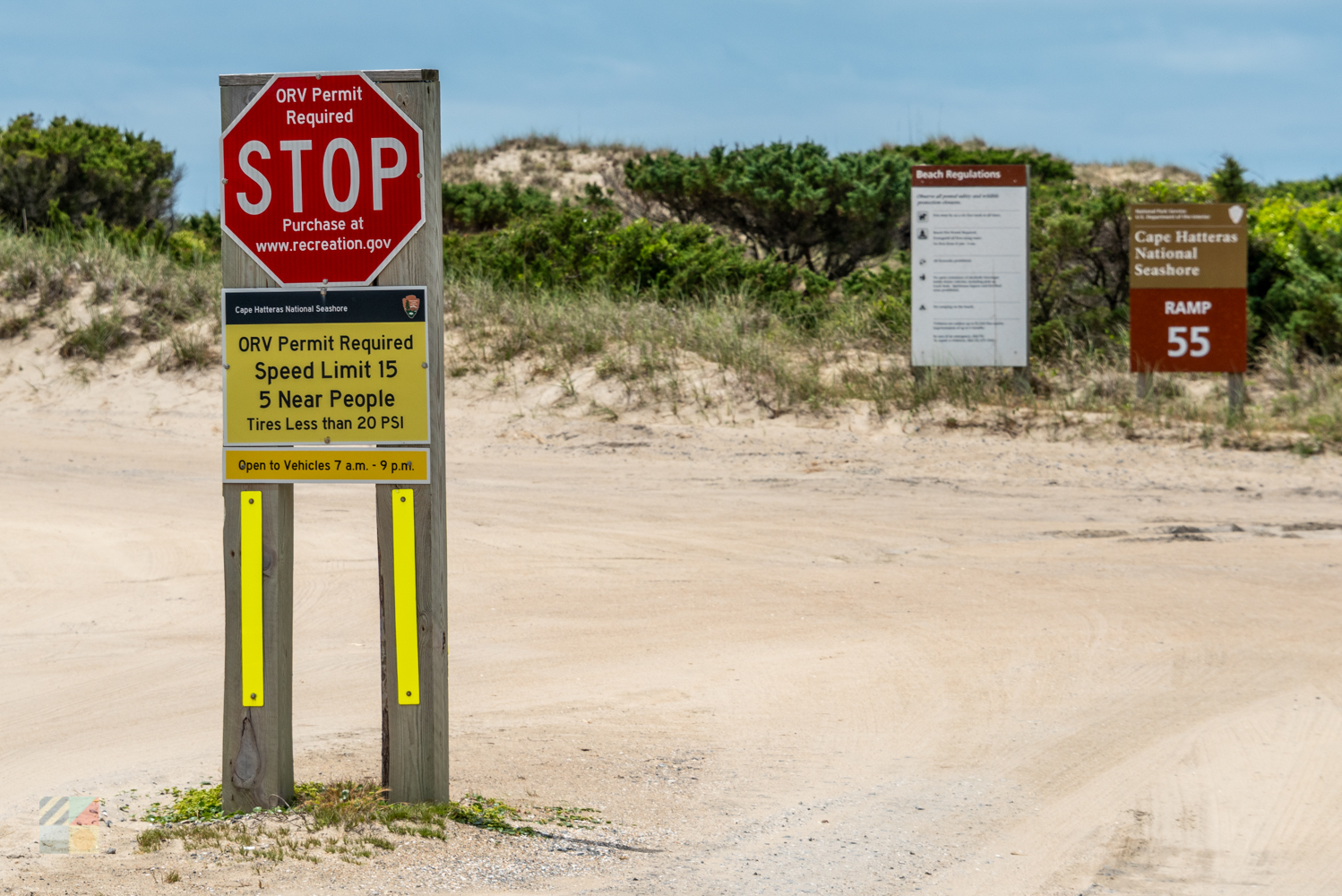Cape Hatteras beach access ramp in Hatteras Village
