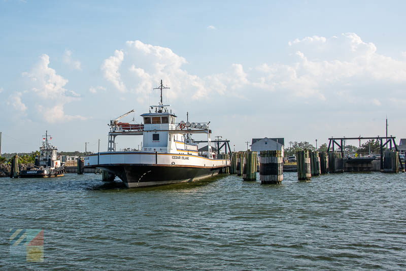 A docked Outer Banks Ferry