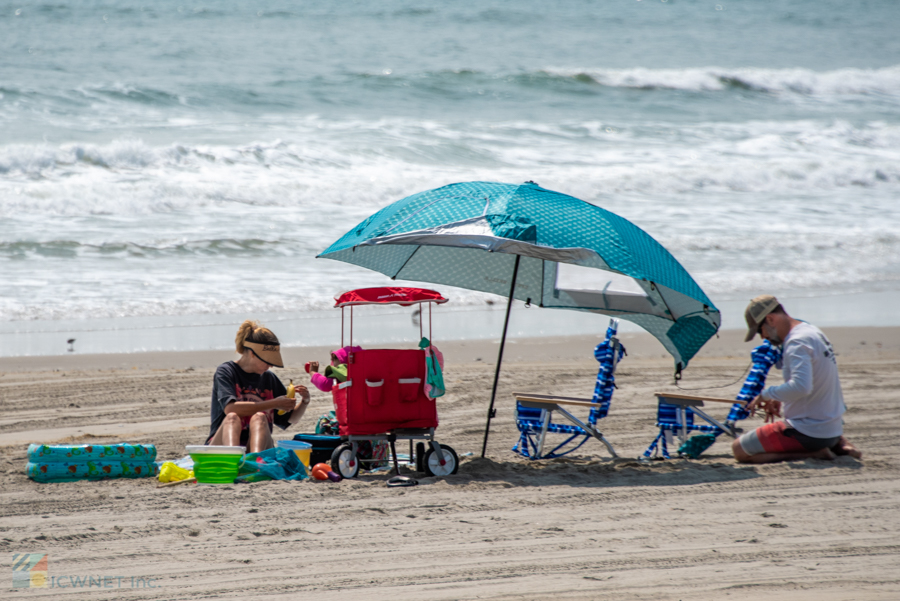 Beachgoers in Carova NC