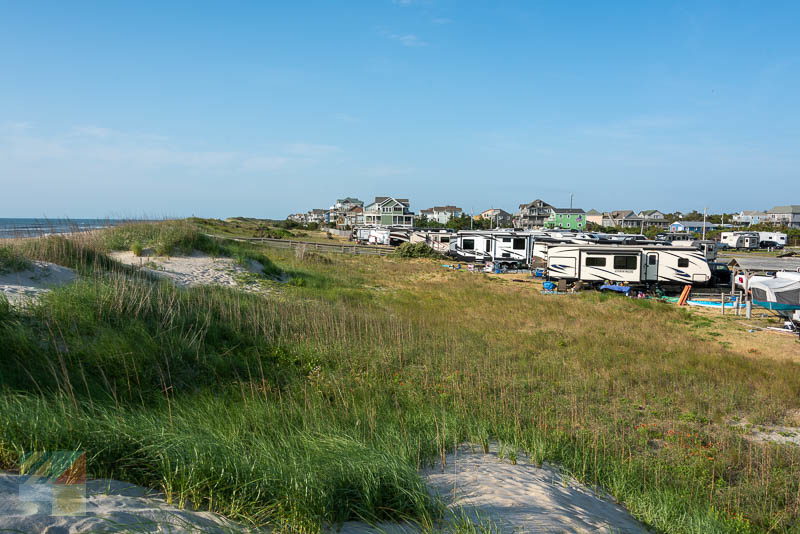 Lots of amenities at the large campgrounds in Waves