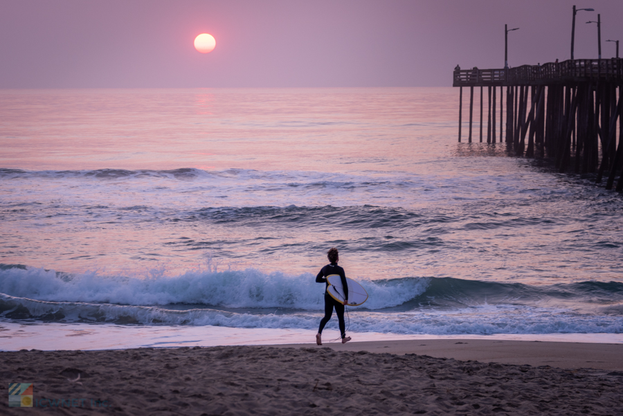 A surfer on the Outer Banks